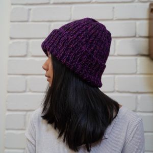 FREE W BUNDLES Purple braided Knit Beanie!